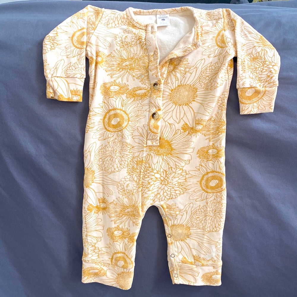 Kate Quinn sunflower Union suit 12-18m